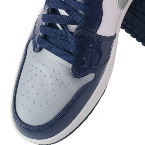 Jordan 1 Retro High Golf Patent Midnight Navy Sneakers DQ0660-100| M 8.5 / W 10 - Picture 12 of 17